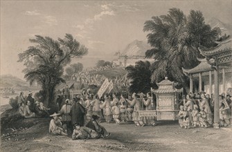 Marriage Procession at the Blue-cloud Creek, Chin-keang-foo', c1843-1858.