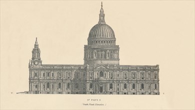 St. Paul's - south flank elevation', 1889.