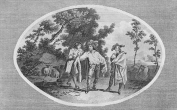 'The Duke of Monmouth exchanging Cloaths with a Shepherd...', (1792). Creator: Samuel Sparrow.