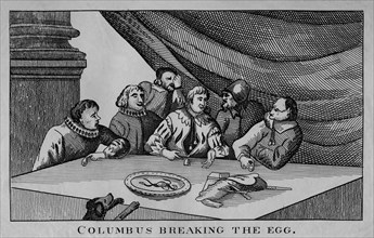 Columbus Breaking The Egg', c1815.