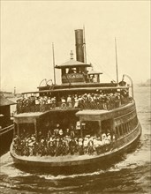 A New Jersey Ferry-Boat Bringing Morning Business Crowds Into New York City From Their Homes Thirty