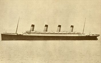 The "Olympic" (White Star Line) At Sea', c1930.
