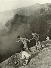 At the Crater's Brink, Aso-San', 1910.