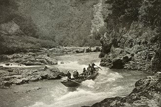 Shooting the Rapids of the Katsura-Gawa', 1910.