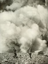 Smoke and Steam Rising from Asama's Crater after the Explosion', 1910.