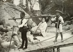 Travelling by Yama-Kago in the Hakone Mountains', 1910.