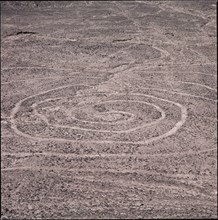 Spiral design, Nazca Lines, Ica, Peru, 2015.