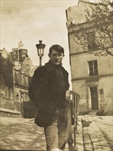 Pablo Picasso at the place Ravignan, Montmartre, 1904.