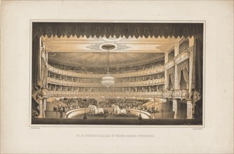 Interior of the Equestrian Circus Theatre in Saint Petersburg, 1850.