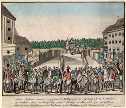 The coronation of Emperor Leopold II as King of Hungary in Pressburg on November 15, 1790, 1790.