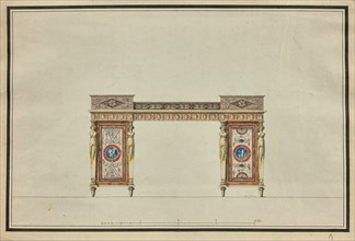 Design of a desk, c. 1800.