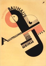 Bauhaus exhibition. Postcard, 1923.