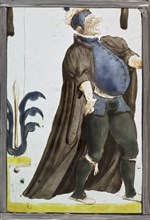 An actor declaiming, ca. 1600.