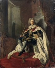 King Frederick I on the silver throne, ca 1712.