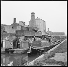 Barges on the Trent & Mersey Canal, Stoke-on-Trent, 1965-1968