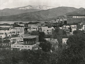 View of the city with Mount Lebanon, Beirut, 1895.