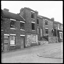 Abandoned derelict houses, Stoke-on-Trent, 1965-1968