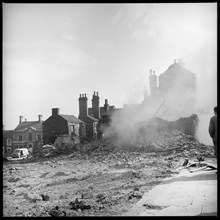 Demolition work in progress, Lichfield Street, Hanley, Stoke-on-Trent, 1965-1968