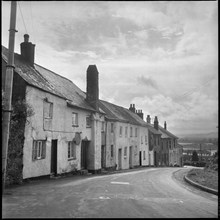 Row of cottages, possibly in Devon or Cornwall, 1967