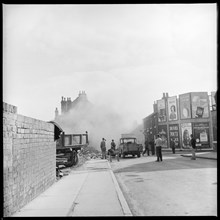 Demolition work in progress, Lichfield Street, Hanley, Stoke-on-Trent, 1965-1968