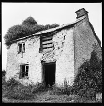 Abandoned cottage, possibly in Devon or Cornwall, 1967