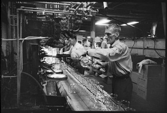 Worker at Wear Flint Glass Works, Alfred Street, Millfield, Sunderland, 1961