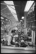 Factory floor of the Wear Flint Glass Works, Alfred Street, Millfield, Sunderland, 1961
