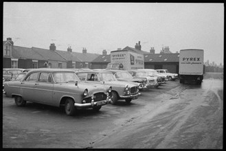 Car park, Wear Flint Glass Works, Alfred Street, Millfield, Sunderland, 1961