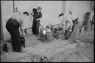 Workers at the Wear Flint Glass Works, Alfred Street, Millfield, Sunderland, 1961