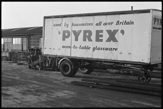 Delivery lorry trailer, Wear Flint Glass Works, Alfred Street, Millfield, Sunderland, 1961
