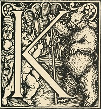 K - An Alphabet by Hans Weiditz', c1520-1521, (1908).