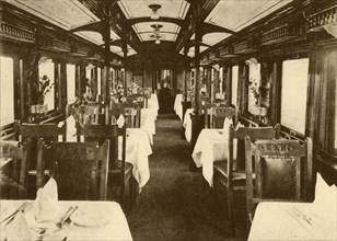 Restaurant Car on a Long-Distance Train, South African Railways', 1930.