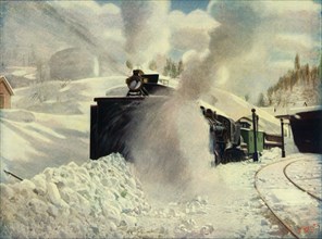 Rotary Snow Plough at Blue Canyon, California (Southern Pacific Railway)', 1930.