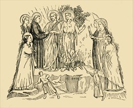 St. Francis of Assisi Takes the 'Lady Poverty' To Be His Bride', c1930.