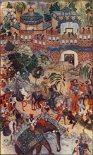The Great Emperor Akbar Enters His City in State', 1572, (1590-1595), (c1930).