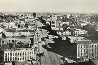 Winnipeg To-Day; Looking Up Main Street. - The Rapid Growth of Modern Canada', c1930.