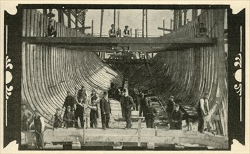 The English Vessel, "Discovery", On The Stocks', 1901.