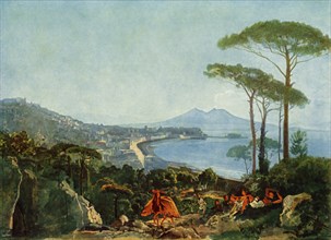 View of Naples from the Road to Pozzuoli', c1830s, (1965).