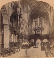 Interior of Exeter Cathedral, England', 1900.