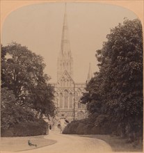 Salisbury Cathedral (northwest front) England, first great Church of the early English Style', 1900