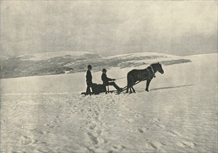 Sleighing over the Glacier, Folgefonna, Norway, 1895.