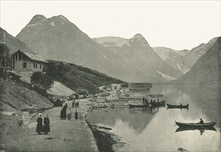 Mundal, on the Fjaerlandsfjorden, Sogn, Norway, 1895.