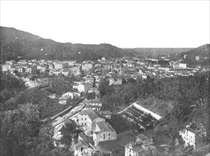 General view of the city of Carrara, Italy, 1895.
