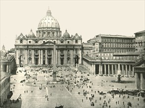 St Peter's Basilica and the Vatican, Rome, Italy, 1895.