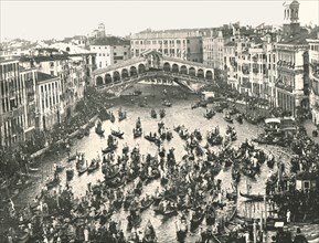 Fete Day on the Grand Canal, Venice, Italy, 1895.