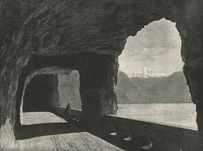 The Axenstrasse, near Fluelen, Switzerland, 1895.