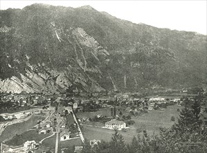 General view of the town of Interlaken, Switzerland, 1895.