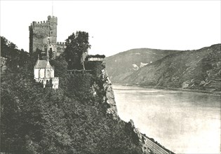 Rheinstein Castle on the river Rhine, Germany, 1895.