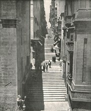 A steep street in Valletta, Malta, 1895.