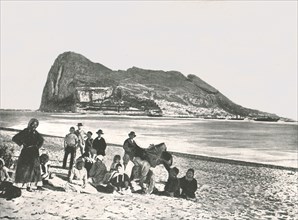 View of the Rock from the sea, Gibraltar, 1895.